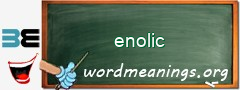 WordMeaning blackboard for enolic